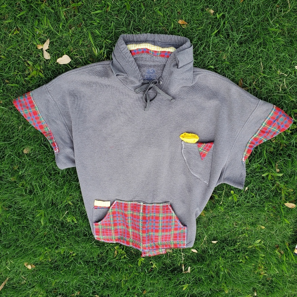 90's Vintage inspired hoodie with tie back